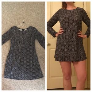 Xhilaration mosaic black and white dress Large